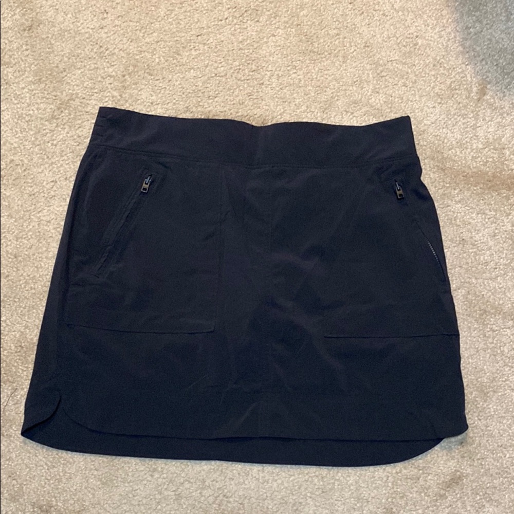 Athleta Black Skort with Zipper Pockets
